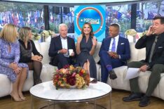 Jenna Bush Hager, Dylan Dreyer, Richard Gere, Savannah Guthrie, Craig Melvin, and Carson Daly on the October 16, 2025, episode of NBC's 'Today.'