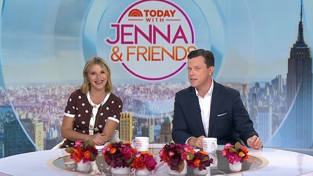 Jenna Bush Hager and Willie Geist on the October 8, 2025, episode of NBC's 'Today With Jenna & Friends.'
