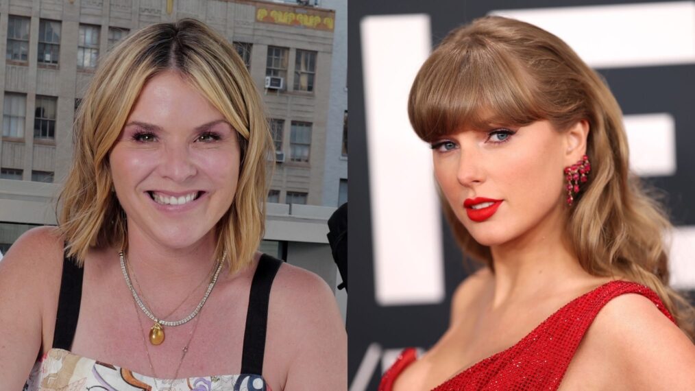 Jenna Bush Hager in June 2025; Taylor Swift in February 2025.