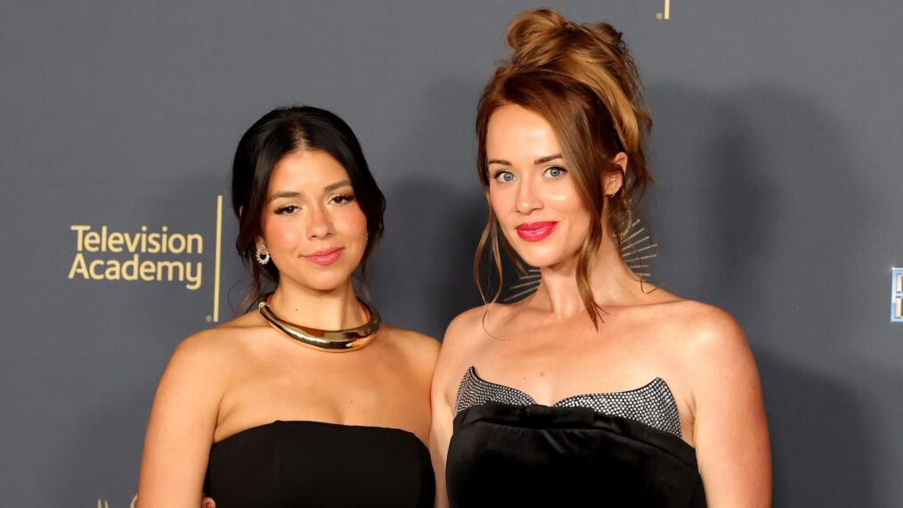 Jennifer Affleck and Whitney Leavitt attend the 2025 Creative Arts Emmy Awards at Peacock Theater on September 07, 2025 in Los Angeles, California.