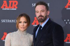 Jennifer Lopez and Ben Affleck attend Amazon Studios' World Premiere Of 'AIR' at Regency Village Theatre on March 27, 2023 in Los Angeles, California.