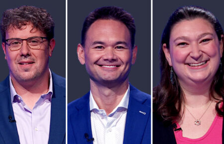 Christopher Tillman, Elana Beame, and Aaron Levine on 'Jeopardy!'