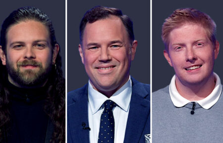 Elijah Perseus Blumov, Tom Devlin, and Jake Tomlin on 'Jeopardy!'