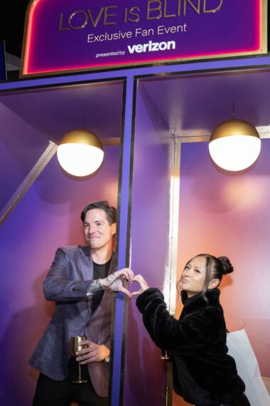 Jordan Keltner and fan attend Netflix's