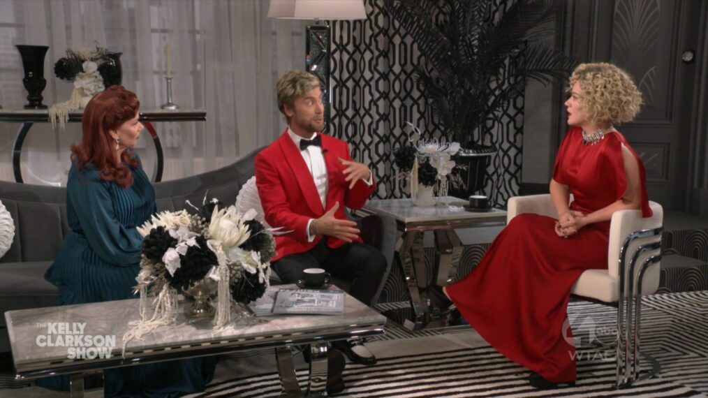 Leanne Morgan, Lance Bass, and Kelly Clarkson on the October 31, 2025, episode of 'The Kelly Clarkson Show.'