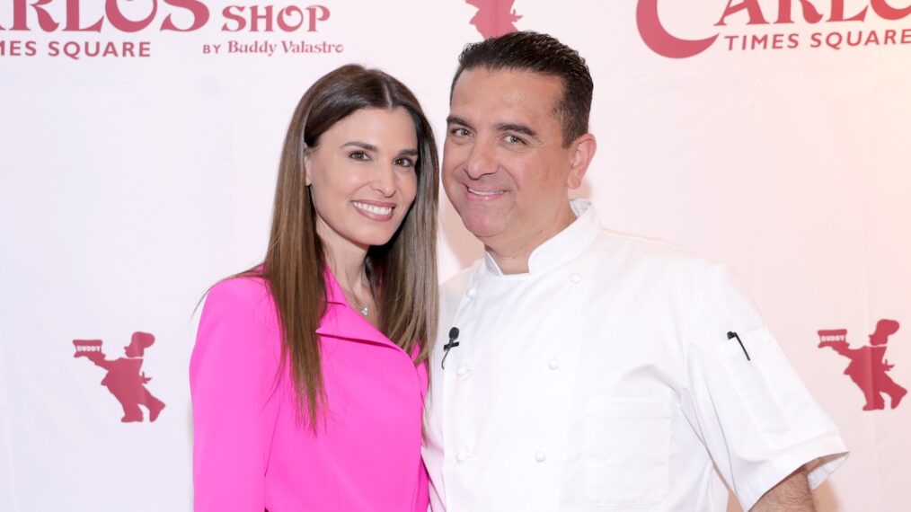 Lisa Valastro and Buddy Valastro attend Carlo's Bake Shop celebration of the Grand Opening of a new flagship location in Times Square on April 26, 2024 in New York City.