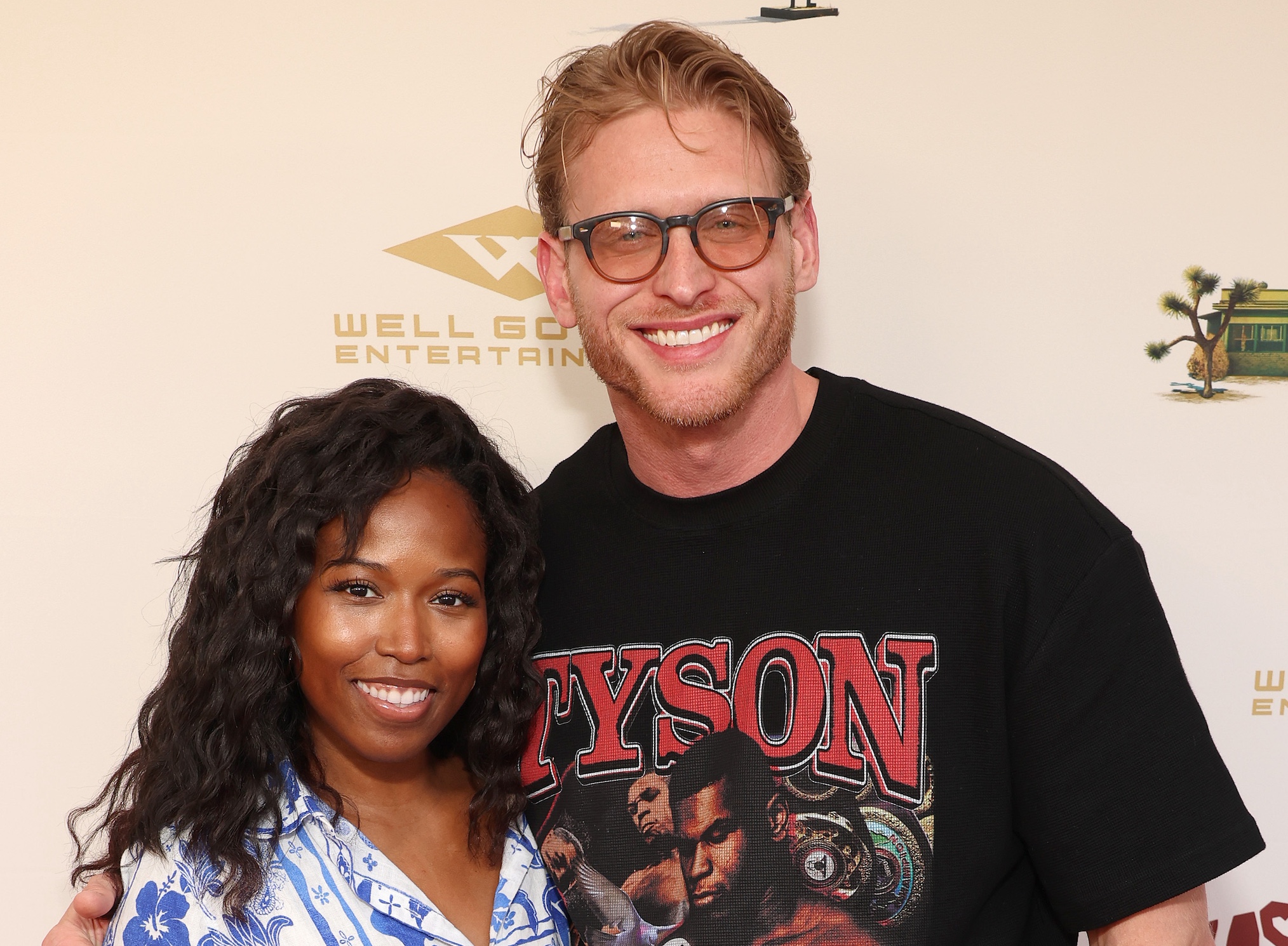 Jazmine Barnes and Nicholas Logan attend the Well Go USA Entertainment screening of The Last Stop In Yuma County at The Landmark Westwood on May 08, 2024 in Los Angeles, California.