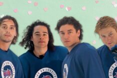 Antonio Cipriano, Jalen Thomas Brooks, Belmont Cameli, and Stephen Kalyn as Logan, Tucker, Garrett, and Dean on Off Campus