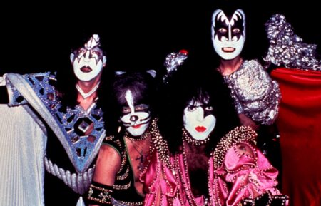 Kiss, Ace Frehley, Peter Criss, Paul Stanley, Gene Simmons, circa early 1980s.