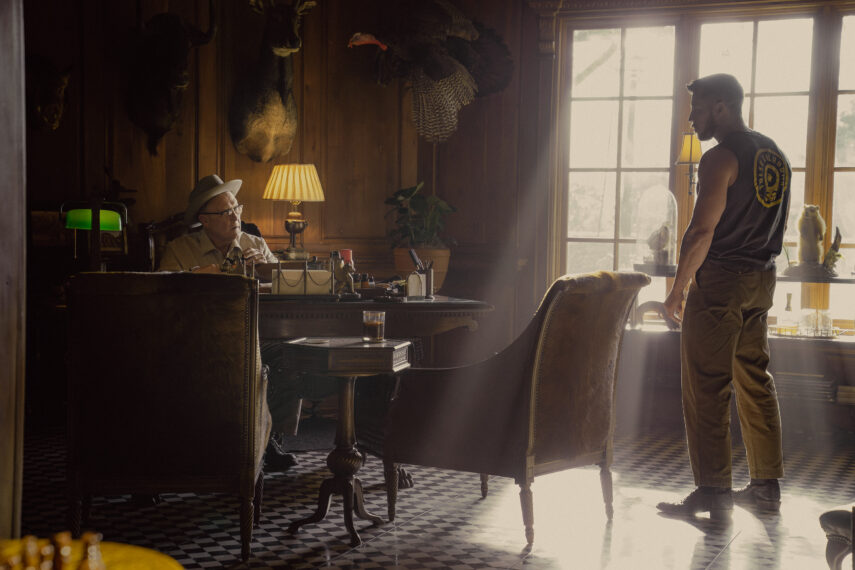 Robert Patrick as Jeremiah Dunmire and Beau Knapp as Cole Dunmire in Tulsa King, episode 4, season 3, streaming on Paramount+, 2025. Photo Credit: Brian Douglas/Paramount+.