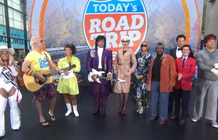 Sheinelle Jones, Peter Alexander, Laura Jarrett, Craig Melvin, Savannah Guthrie, Jenna Bush Hager, Al Roker, Willie Geist, Dylan Dreyer, and Carson Daly on the Friday, October 31, episode of NBC's 'Today.'