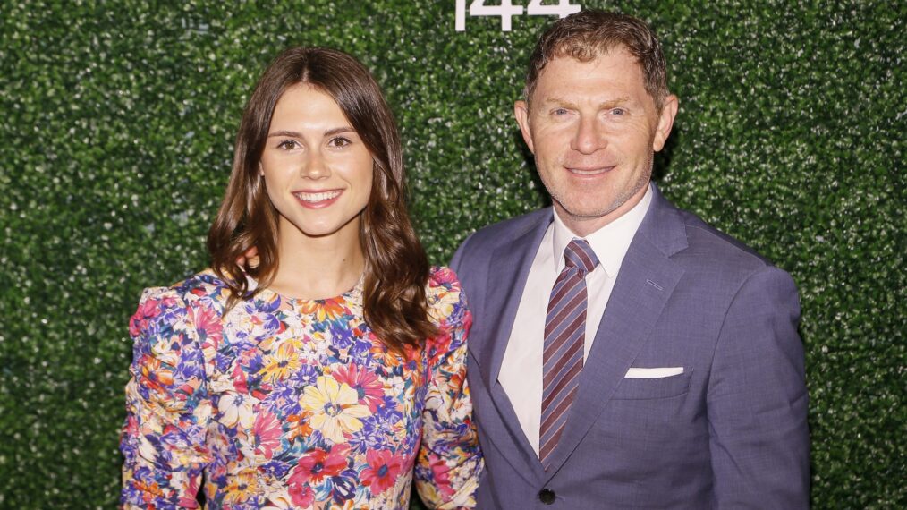 Sophie Flay and Bobby Flay at Pimlico Race Track on May 18, 2019 in Baltimore, Maryland.