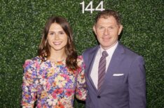 Sophie Flay and Bobby Flay at Pimlico Race Track on May 18, 2019 in Baltimore, Maryland.