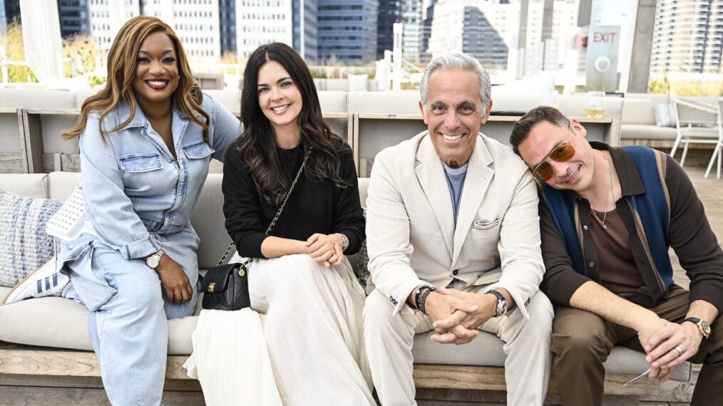 Sunny Anderson, Katie Lee Biegel, Geoffrey Zakarian and Jeff Mauro of 'The Kitchen' attend the Food Network New York City Wine & Food Festival Sunday Brunch hosted by the Cast of the Kitchen presented by Invesco QQQ at Pearl Alley on October 20, 2024 in New York City.