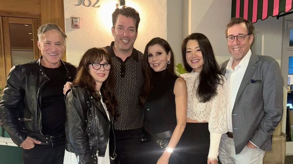 Terry Dubrow, Zooey Deschanel, Jonathan Scott, Heather Dubrow, Crystal Kung Minkoff, and Rob Minkoff, Instagram, September 30, 2025.