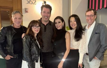 Terry Dubrow, Zooey Deschanel, Jonathan Scott, Heather Dubrow, Crystal Kung Minkoff, and Rob Minkoff, Instagram, September 30, 2025.