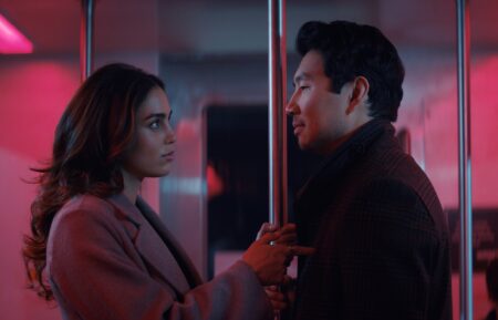 Melissa Barrera as Michelle, Simu Liu as Alexander in 'The Copenhagen Test'