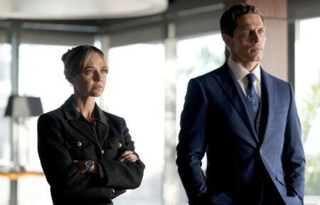 THE RAINMAKER -- Episode 108 -- Pictured: (l-r) Madison Iseman as Sarah Plankmore, Wade Briggs as Brad Noonan -- (Photo by: Chistopher Barr/USA Network)