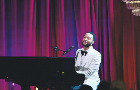 John Legend performs onstage during the Clooney Foundation for Justice's The Albies at the Natural History Museum on October 03, 2025 in London, England.