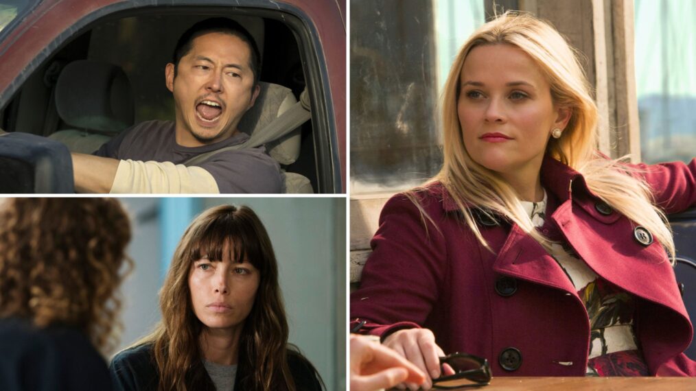 Steven Yeun as Danny Cho in 'Beef,' Reese Witherspoon as Madeline Mackenzie in 'Big Little Lies,' Steven Yeun as Danny Cho in 'Beef'