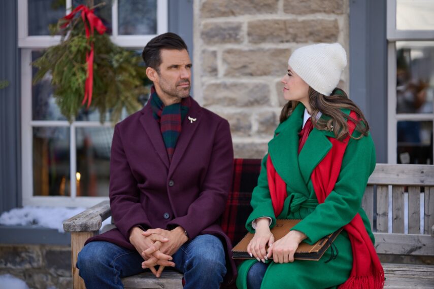 Benjamin Ayres and Meghan Ory in 'A Christmas Angel Match'