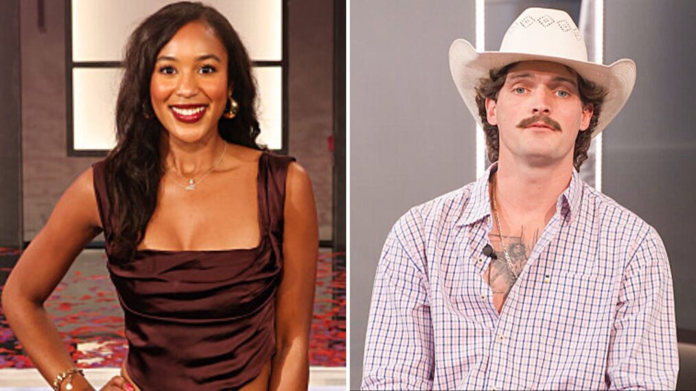 (left) Ashley Hollis on 'Big Brother' Season 27, finale night, (right) Rylie Jeffries during his eviction