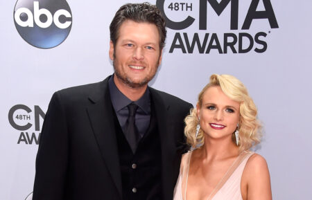Blake Shelton and Miranda Lambert attend the 48th annual CMA Awards at the Bridgestone Arena
