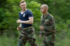 Max Parker as Sgt. Sullivan and Miles Heizer as Cameron Cope in 'Boots' Season 1 Episode 3