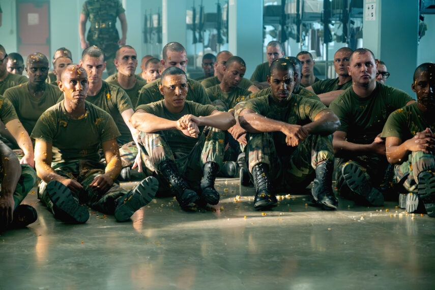 Dominic Goodman as Nash and Rico Paris as Santos in 'Boots' Season 1 Episode 6