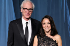 Brad Hall and Julia Louis-Dreyfus at the 5th Annual Academy Museum Gala at the Academy Museum of Motion Pictures on October 18, 2025, in Los Angeles, California