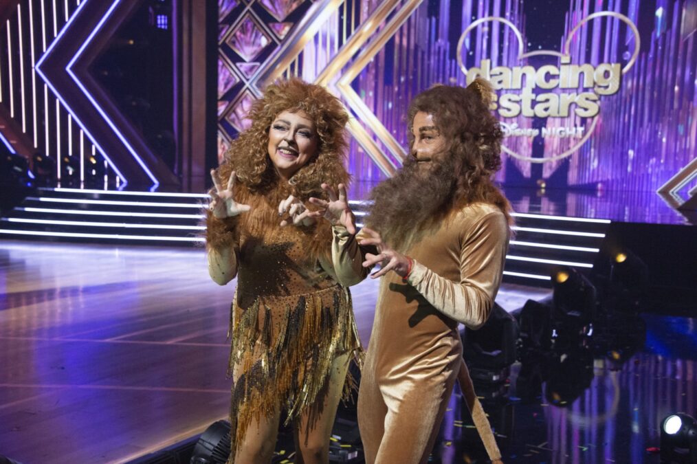 Carole Baskin and Pasha Pashkov before dancing to 'Circle of Life' on 'Dancing With the Stars'
