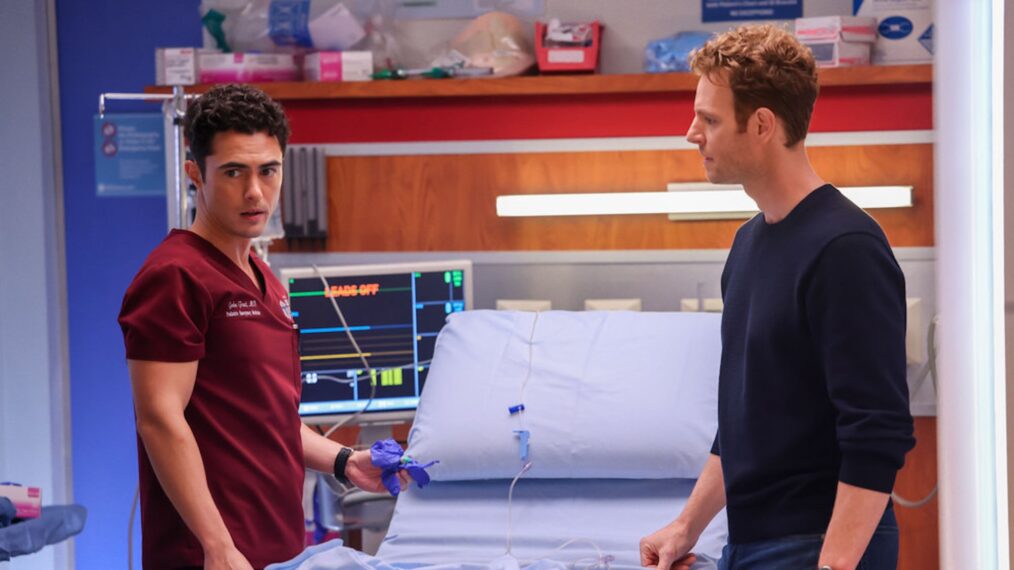 Darren Barnet as Dr. John Frost, Nick Gehlfuss as Dr. Will Halstead — 'Chicago Med' Season 11 Episode 2 
