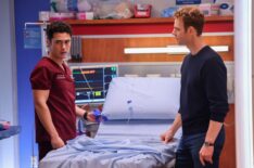 Darren Barnet as Dr. John Frost, Nick Gehlfuss as Dr. Will Halstead — 'Chicago Med' Season 11 Episode 2 'A Game of Inches'