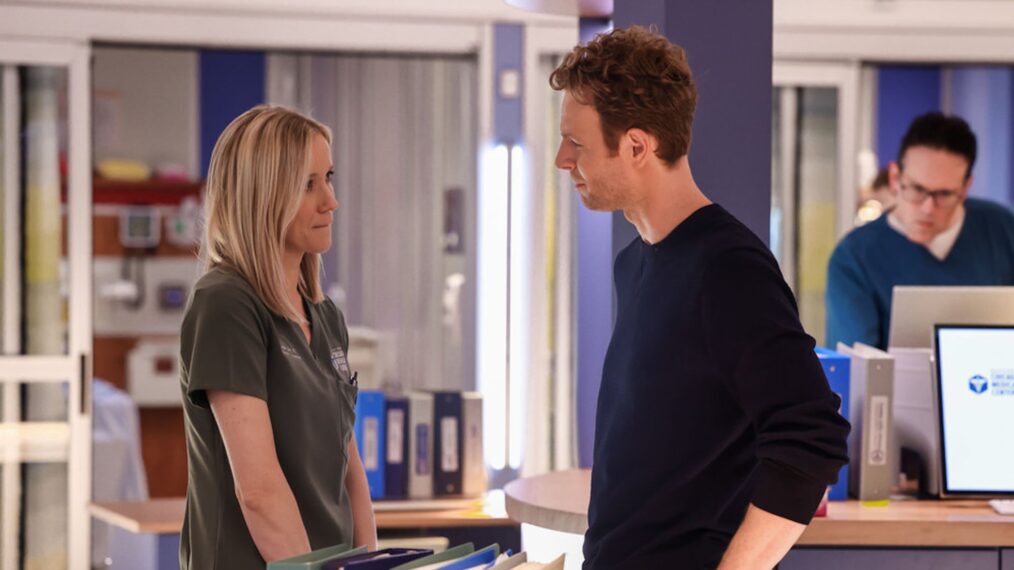 Jessy Schram as Dr. Hannah Asher, Nick Gehlfuss as Dr. Will Halstead — 'Chicago Med' Season 11 Episode 2 