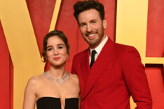 Alba Baptista and Chris Evans attend the 2024 Vanity Fair Oscar Party
