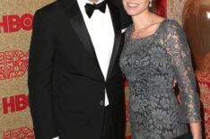 Actor Chris O'Donnell (L) and Caroline Fentress attend HBO's Post 2014 Golden Globe Awards Party held at Circa 55 Restaurant on January 12, 2014 in Los Angeles, California.