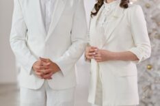 Benjamin Ayres and Meghan Ory in 'A Christmas Angel Match'