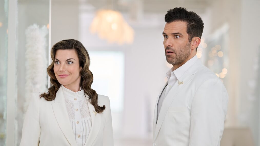 Benjamin Ayres and Meghan Ory in 'A Christmas Angel Match'