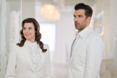Benjamin Ayres and Meghan Ory in 'A Christmas Angel Match'