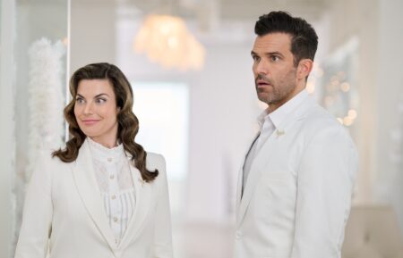 Benjamin Ayres and Meghan Ory in 'A Christmas Angel Match'