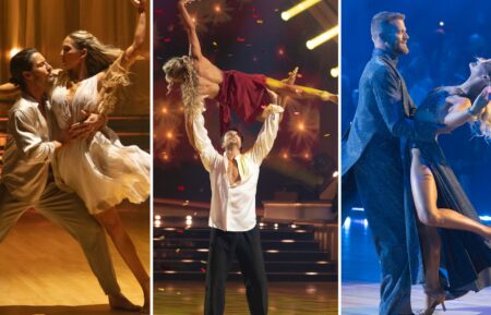 Alix Earle, Val Chmerkovskiy, Dylan Efron, Daniella Karagach, Scott Hoying, Rylee Arnold