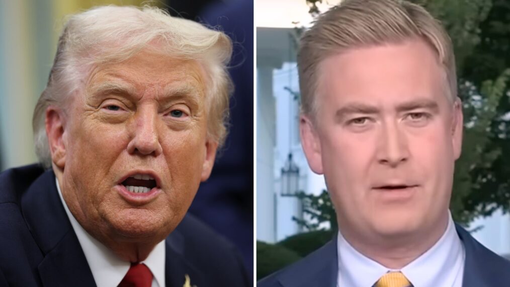 Donald Trump and Peter Doocy