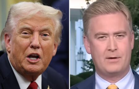 Donald Trump and Peter Doocy