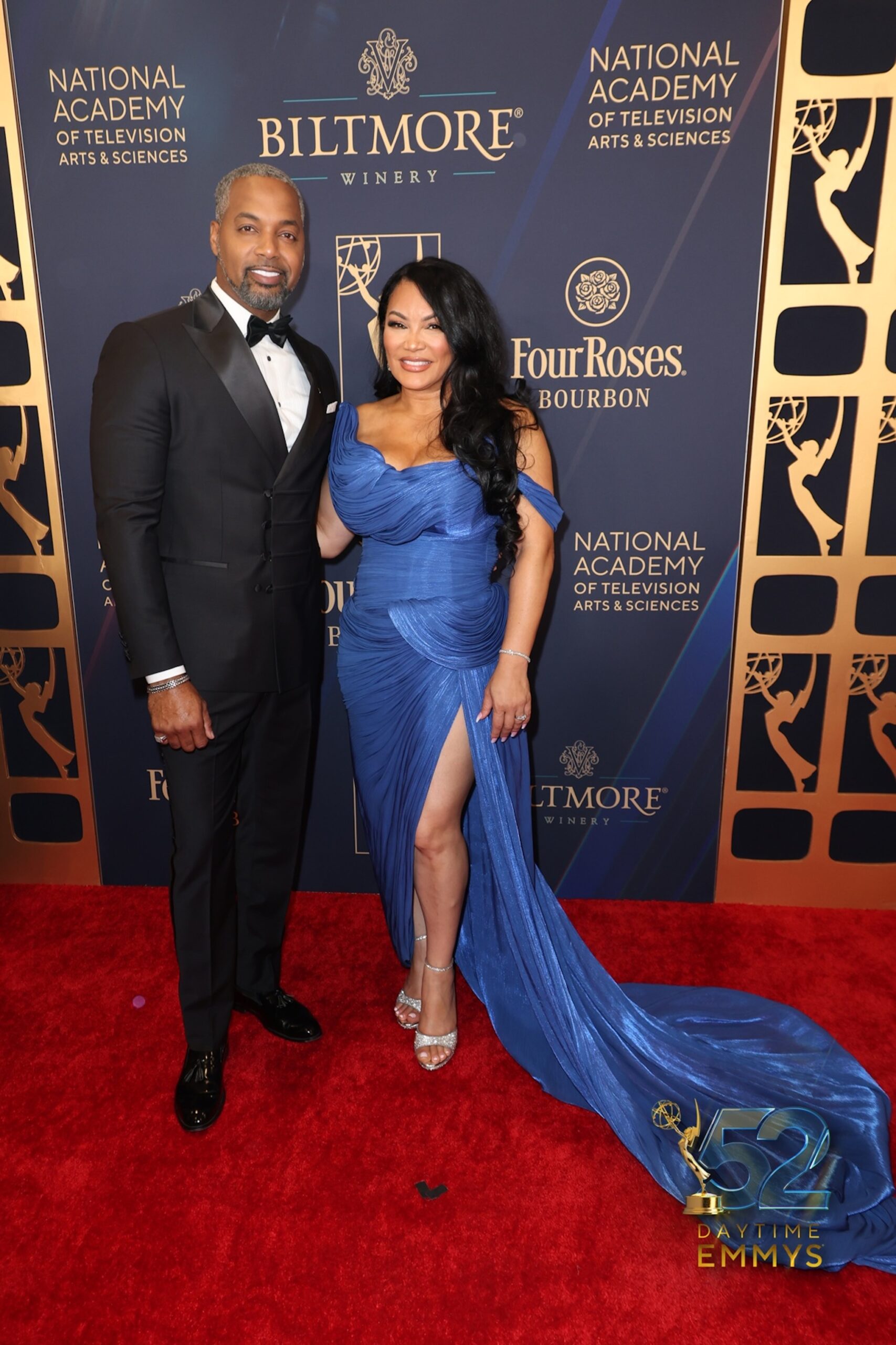 Egypt Sherrod and Mike Jackson at the 2025 Daytime Emmys on October 17