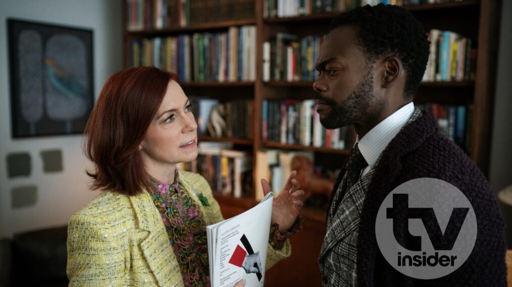 Carrie Preston and William Jackson Harper in 'Elsbeth' Season 3 Episode 5, 'Poetic Justice'