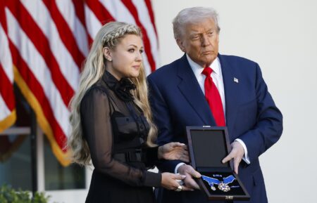 Erika Kirk and Donald Trump