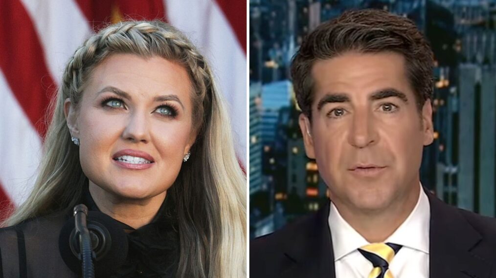 Erika Kirk and Jesse Watters
