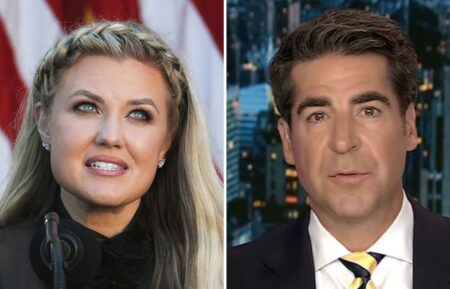 Erika Kirk and Jesse Watters