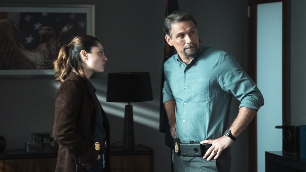 Juliana Aidén Martinez as Eva Ramos and Jeremy Sisto as Assistant Special Agent in Charge Jubal Valentine — 'FBI' Season 8 Episode 3 