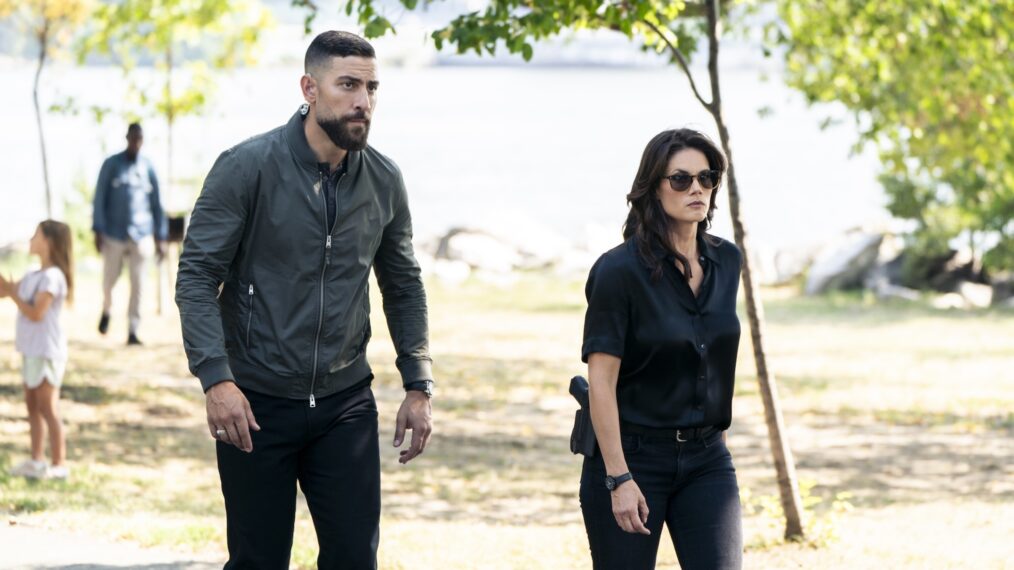 Zeeko Zaki as Special Agent Omar Adom ‘OA’ Zidan and Missy Peregrym as Special Agent Maggie Bell — 'FBI' Season 8 Episode 3 